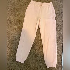 lululemon sweatpants, size 6, light pink color